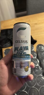 CELSIUS PLAYA VIBE Sparkling Pina Colada, Sugar Free Energy Drink, 12 Fl Oz