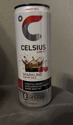 CELSIUS Sparkling Cherry Cola, Sugar Free Energy Drink, 12 Fl Oz