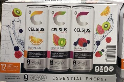 CELSIUS Sparkling Wild Berry, Sugar Free Energy Drink, 12 Fl Oz