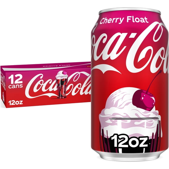 Coca-Cola Cherry Float Soda Soft Drink can, 12 fl oz