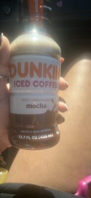 Dunkin' Mocha Iced Coffee Bottle, 13.7 fl oz