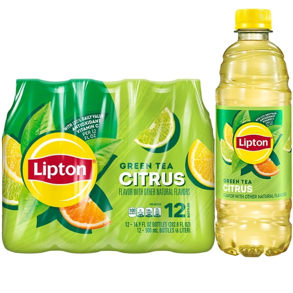 Lipton Green Tea Citrus, 16.9 Fl Oz bottle
