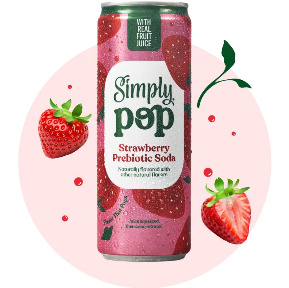 Simply POP Prebiotic Soda Citrus Punch can, 12 fl oz
