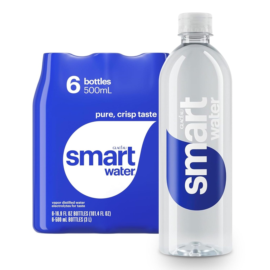 Smartwater vapor distilled premium water, 16.9 Fl Oz