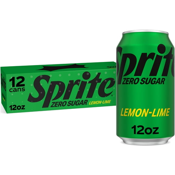 Sprite Zero Sugar Lemon Lime Diet Soda Pop Soft drink, 12 fl oz
