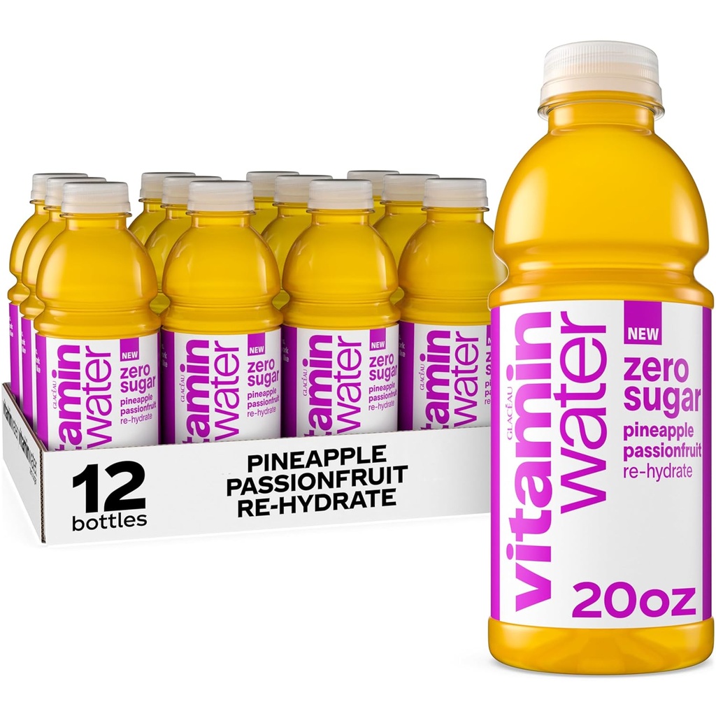 vitaminwater Zero Sugar Pineapple Passionfruit Re-hydrate Nutrient Enhanced Water Bev. 20 oz