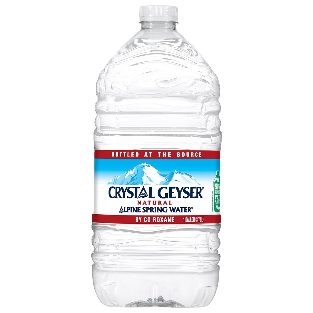 Crystal Geyser Alpine Spring Water, 1 Gallon, 6 Pack