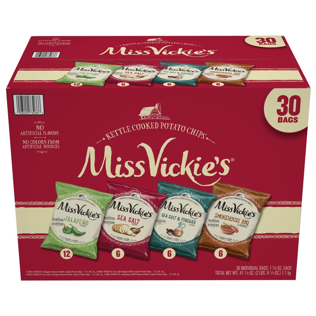 Miss Vickie's Kettle Cooked Potato Chips, Variety Pack