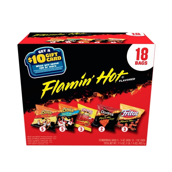 Hot and Spicy Snack Chips, Variety Pack