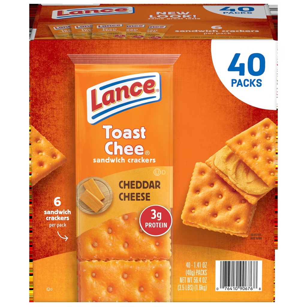 Toast Chee Peanut Butter Crackers, 40 Count