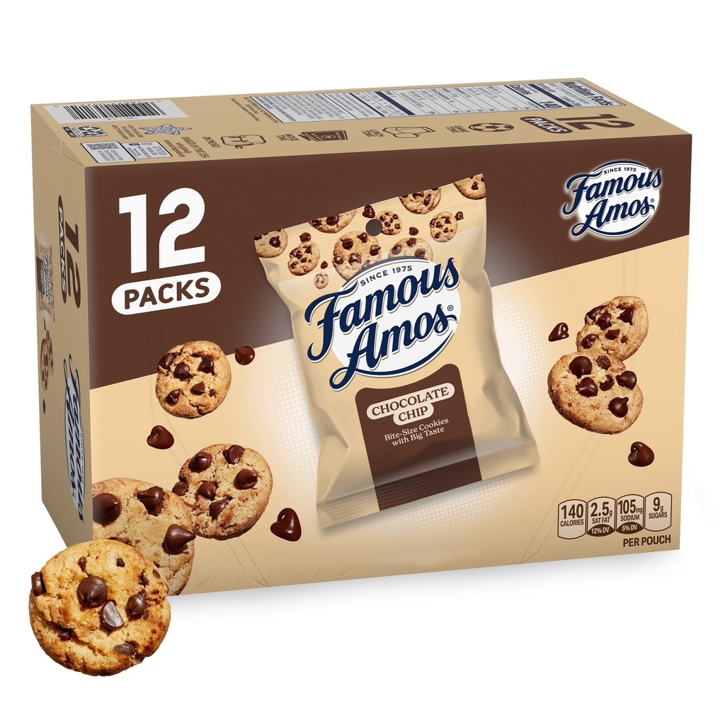 Famous Amos Chocolate Chip Cookies, 42 Count