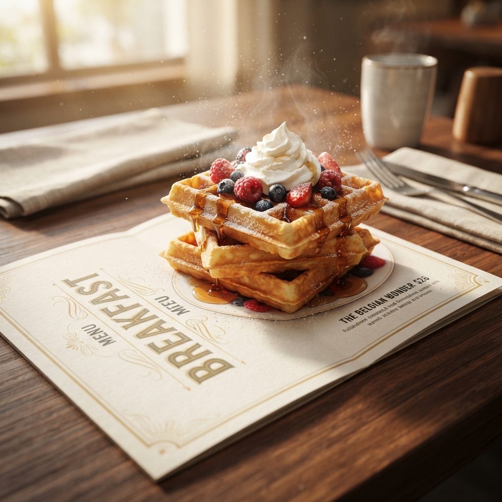 Classic Waffle with Syrup