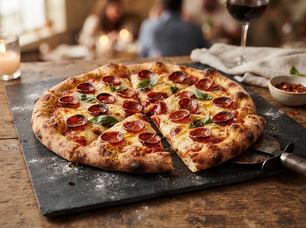 Garlic-Herb Pepperoni Pizza