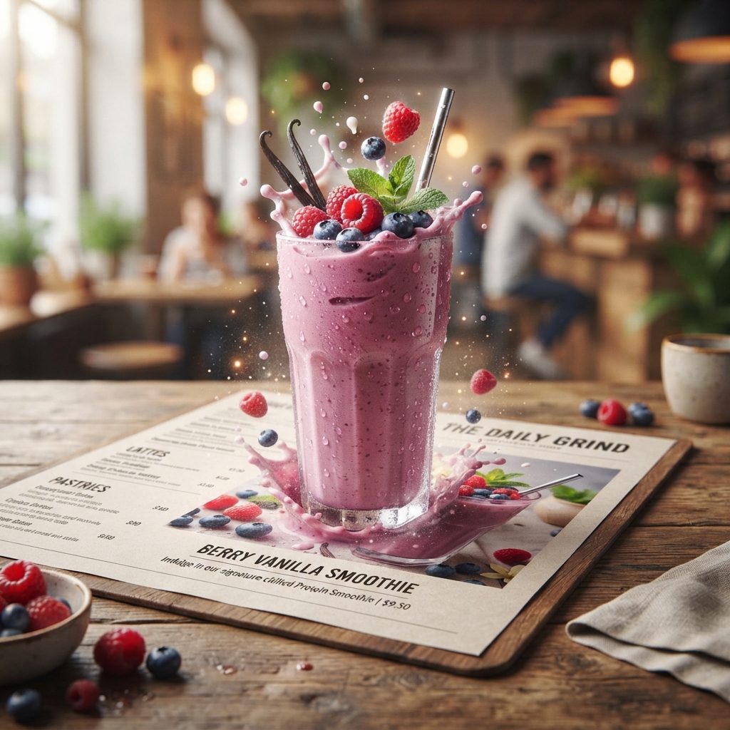 Berry Vanilla Protein Smoothie