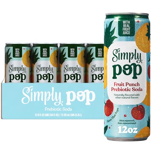 Simply POP Prebiotic Soda Fruit Punch can, 12 fl oz