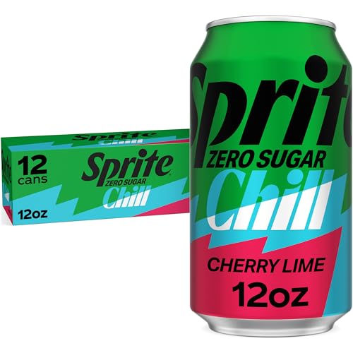 Sprite® Chill Zero Sugar Cherry Lime Natural Flavor Soda Soft Drink can, 12 fl oz