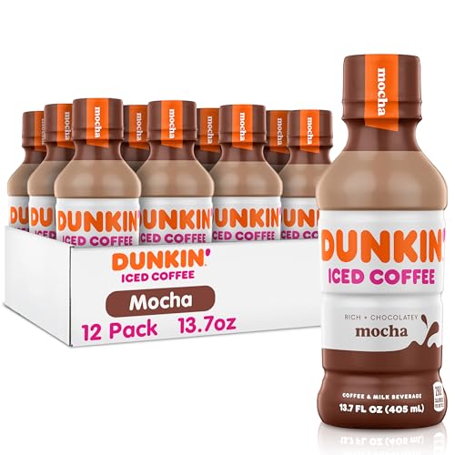 Dunkin' Mocha Iced Coffee Bottle, 13.7 fl oz
