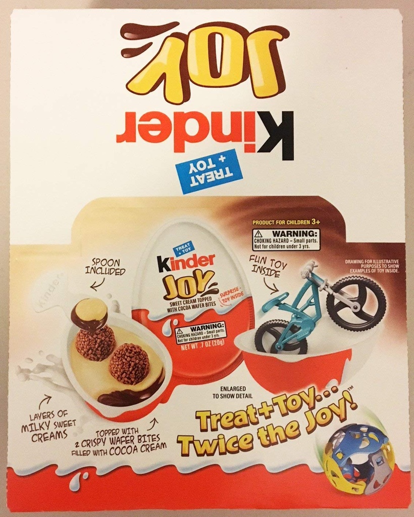 Kinder Joy Egg, Chocolate Candy & Toy, 20 ct./0.7 oz.