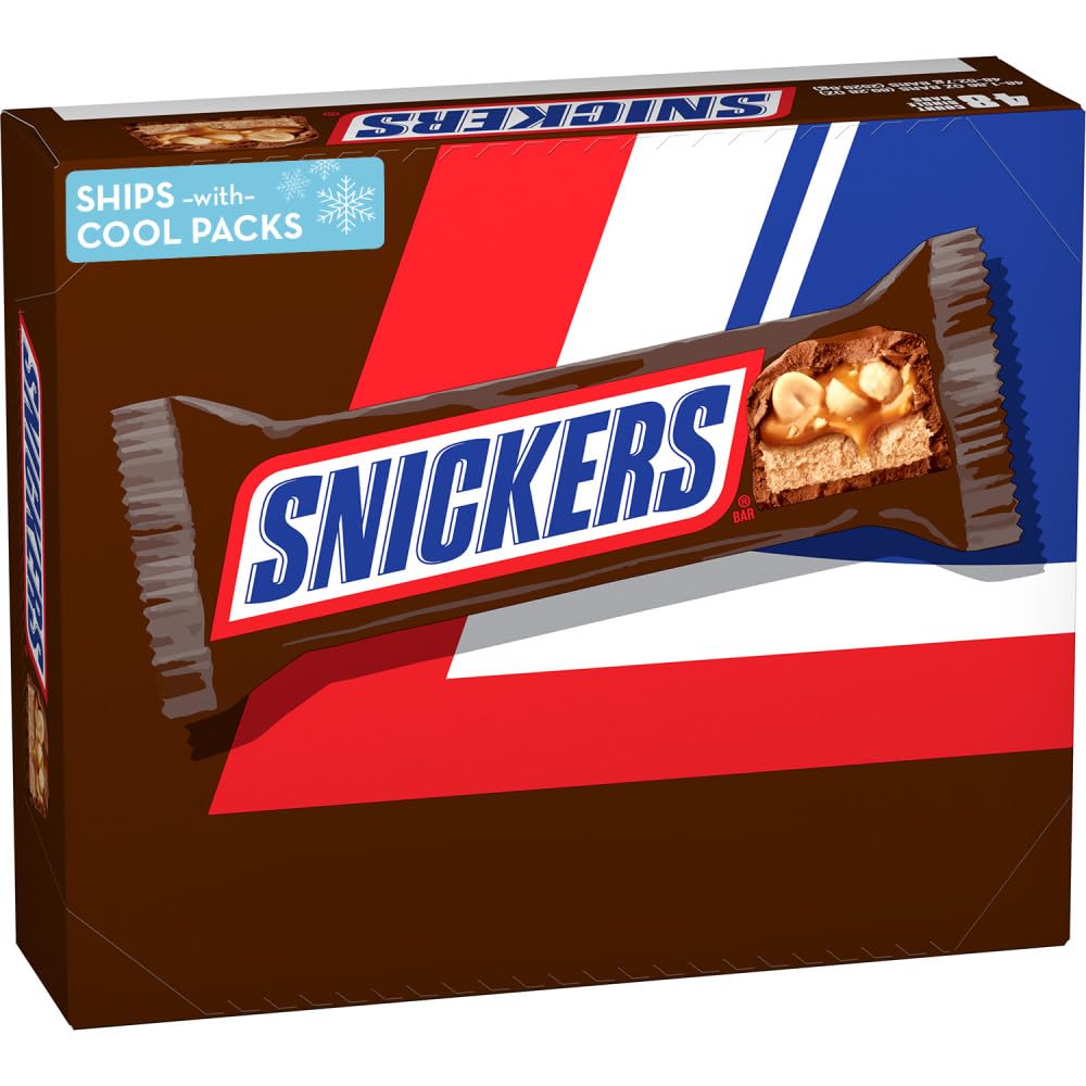 Snickers Chocolate Candy Bars, Peanut Full Size, 48 ct./1.86 oz.