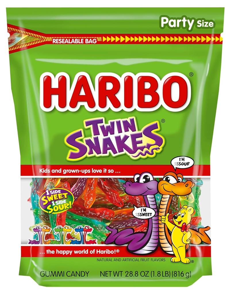HARIBO TWIN SNAKES 12/5 oz BAG