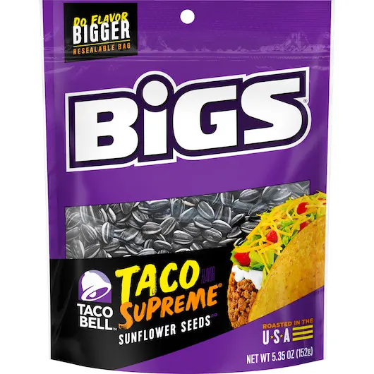 [3003653] Bigs Sunflower Seeds Taco Bell, 5 oz