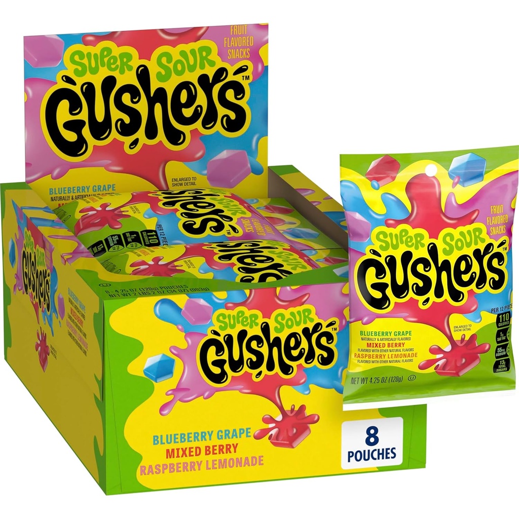 GUSHERS SUPER SOUR BERRY 4.25Z