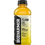 BODYARMOR Flash I.V. Electrolyte Beverage, Tropical Punch, 20 Fl Oz