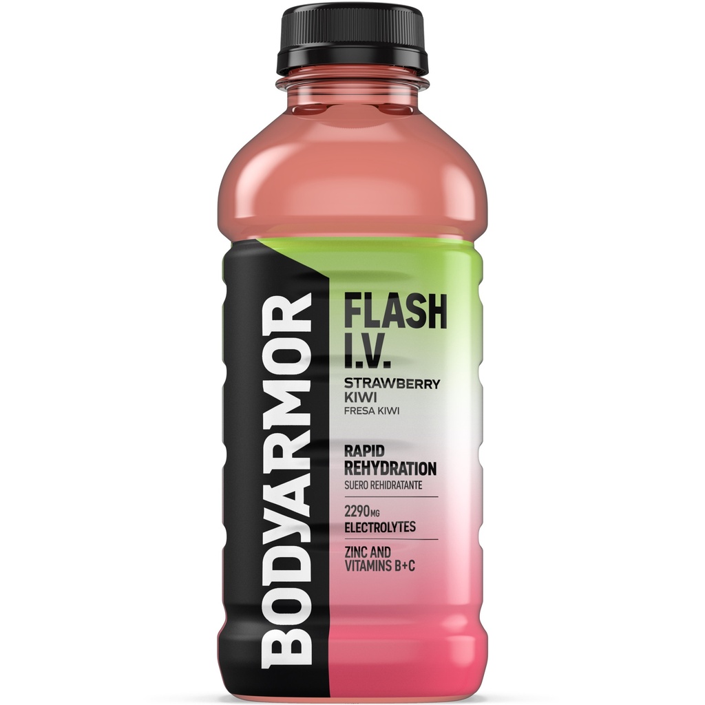 BODYARMOR Flash I.V. Zero Sugar Electrolyte Beverage, Lemon Lime, 20 Fl Oz