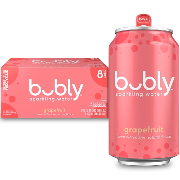 bubly Sparkling Water, The Super Mario Galaxy Movie Grapefruit, Zero Sugar & Zero Calories, 12 Fl Oz can