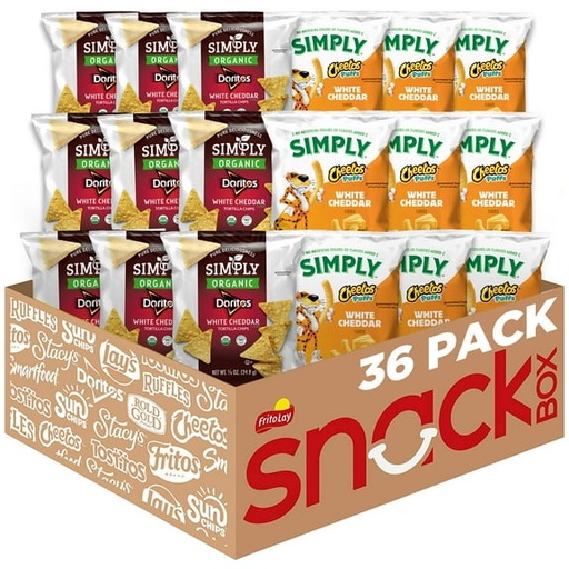 [Simply, Doritos White Cheddar Nacho and Zesty Ranch Variety Pack, 0.875 Oz (Pack of 17)] Simply, Doritos White Cheddar Nacho and Zesty Ranch Variety Pack, 0.875 Oz